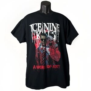 Ice Nine Kills A Work Of Art Terrifier 3 Metal Horror Colab Black T-Shirt Sz XL